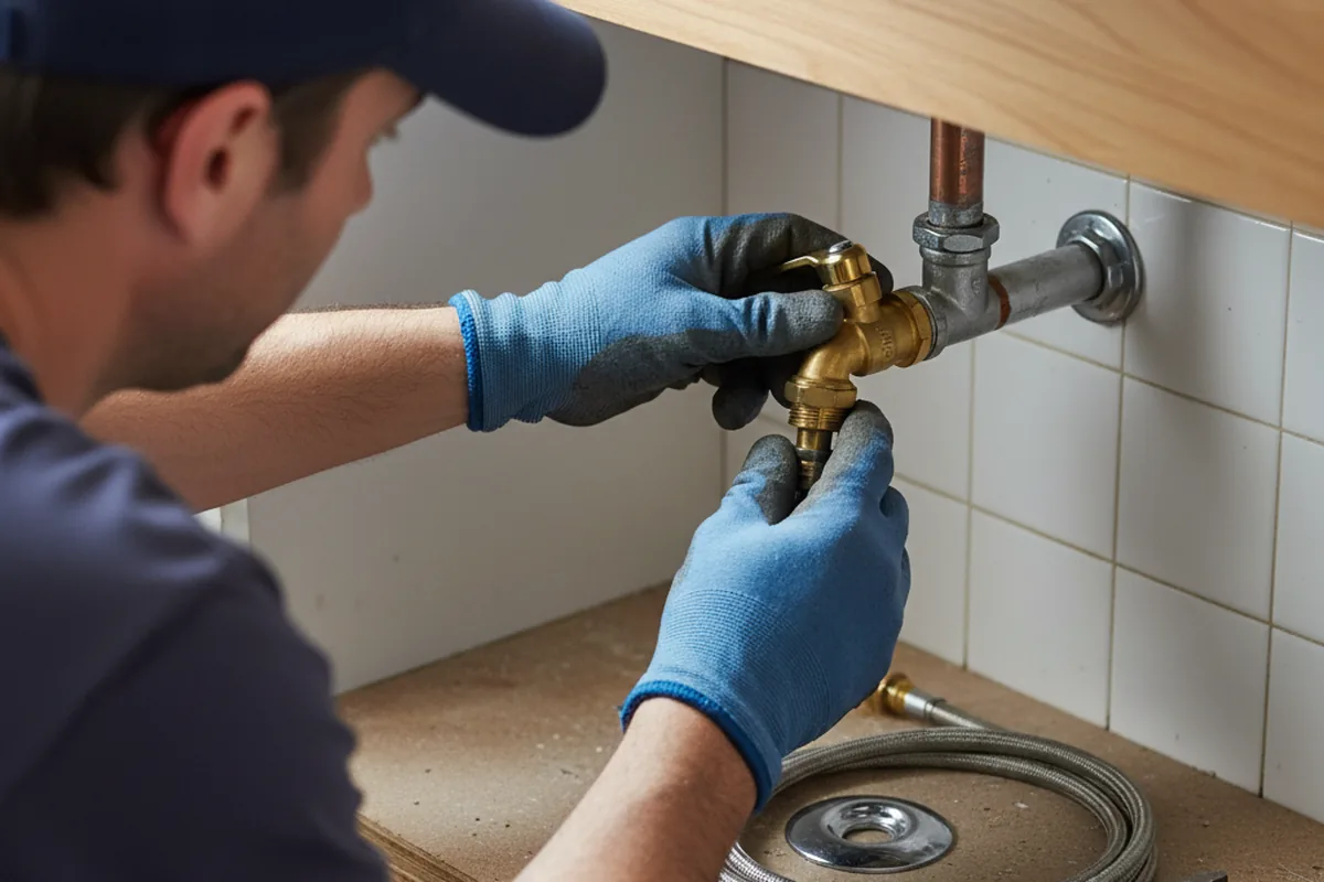 Shutoff valve and fitting work during Repiping in Thorofare